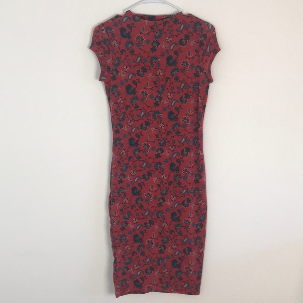 Midi paisley print dress